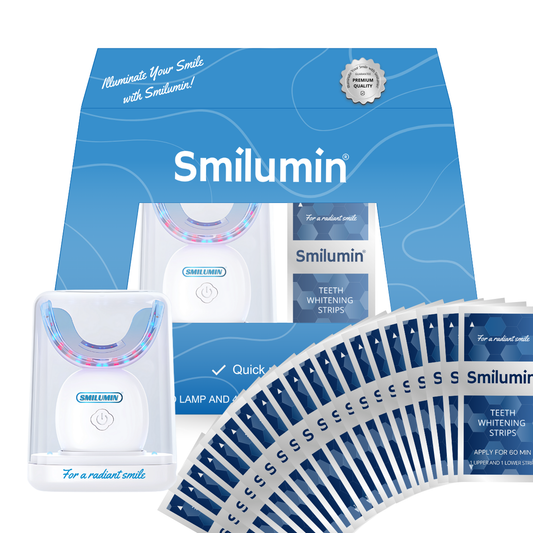 Smilumin – Súprava na bielenie zubov s pásikmi a LED lampou