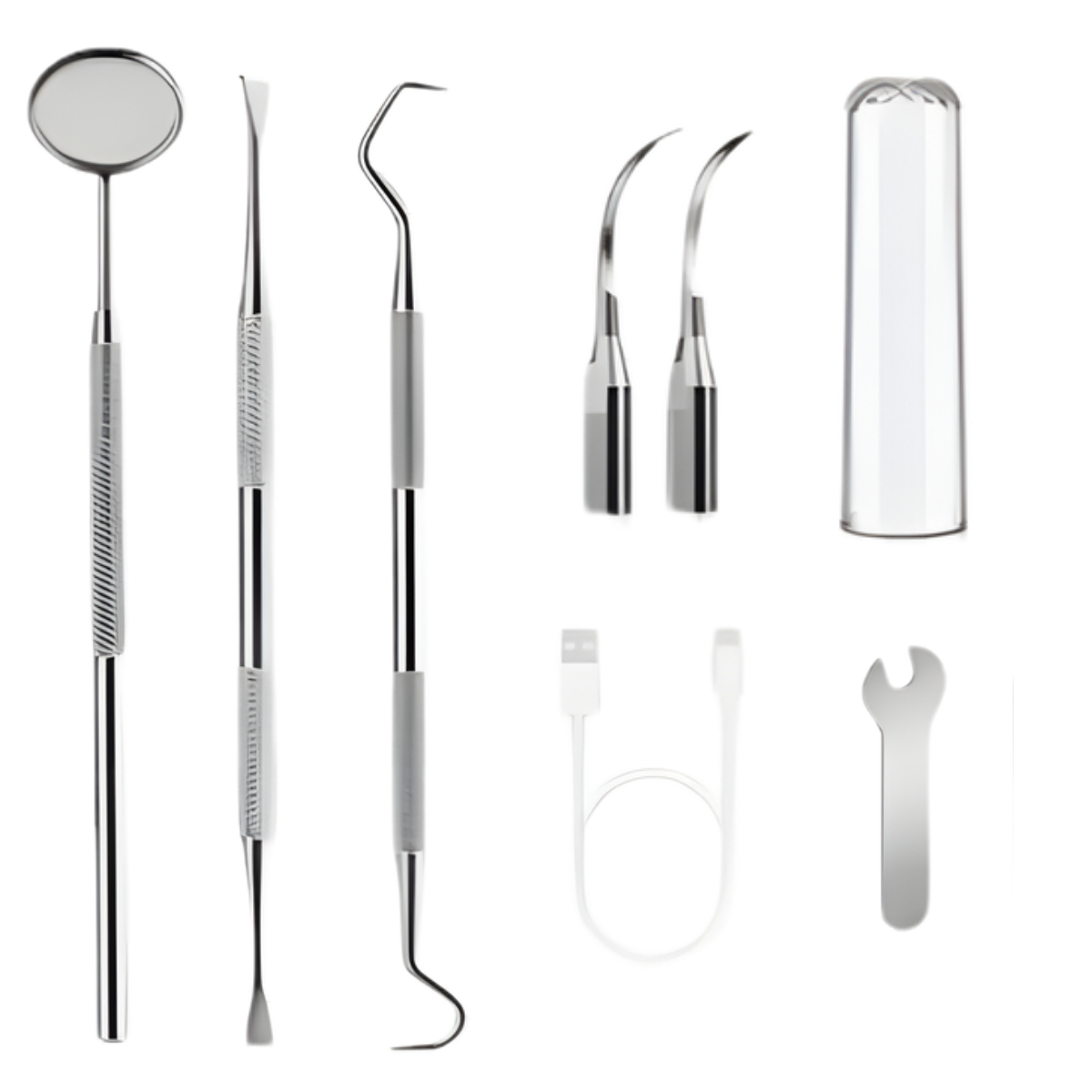 Ultrazvukový čistič zubov T6 USB + nástavce