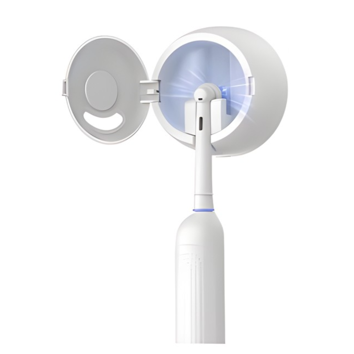 Elektrická zubná kefka biela + 2 hlavice + UV sterilizátor