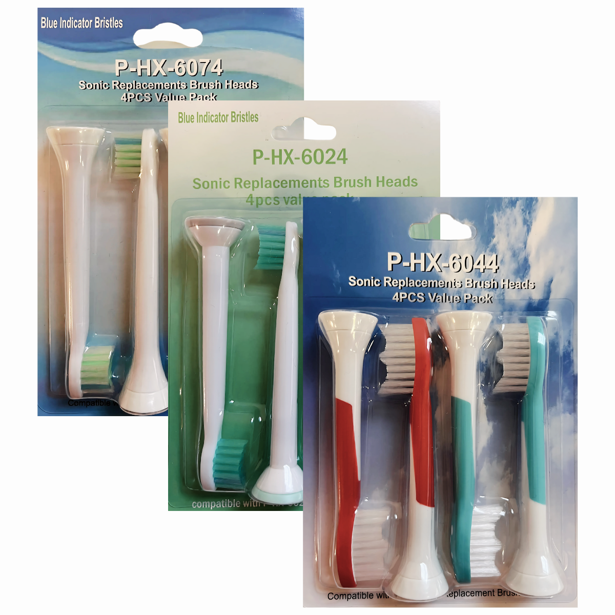 Sada 12 Náhradných Hlavíc Pre Zubné Kefky Philips Sonicare – P-HX-6044/P-HX-6074/P-HX-6024