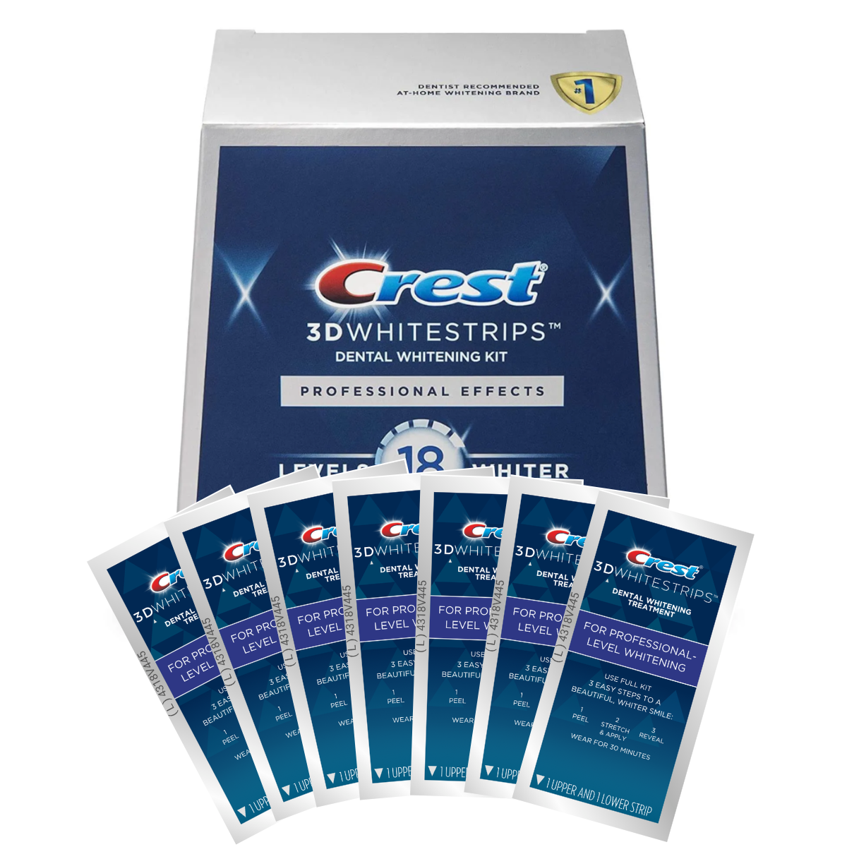 Bieliace Pásiky Crest 3D Professional Effects 18 Level Whitestrips
