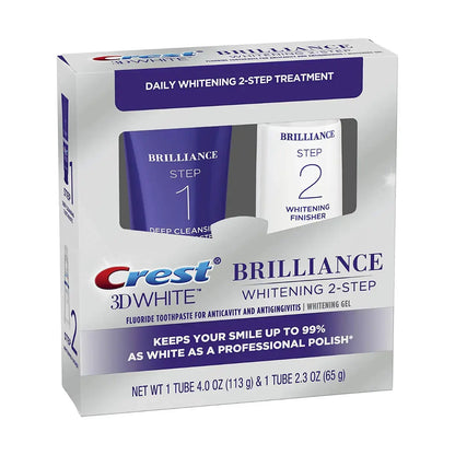 Crest 3D White Brilliance Whitening 2-Step (113g) & (65g)