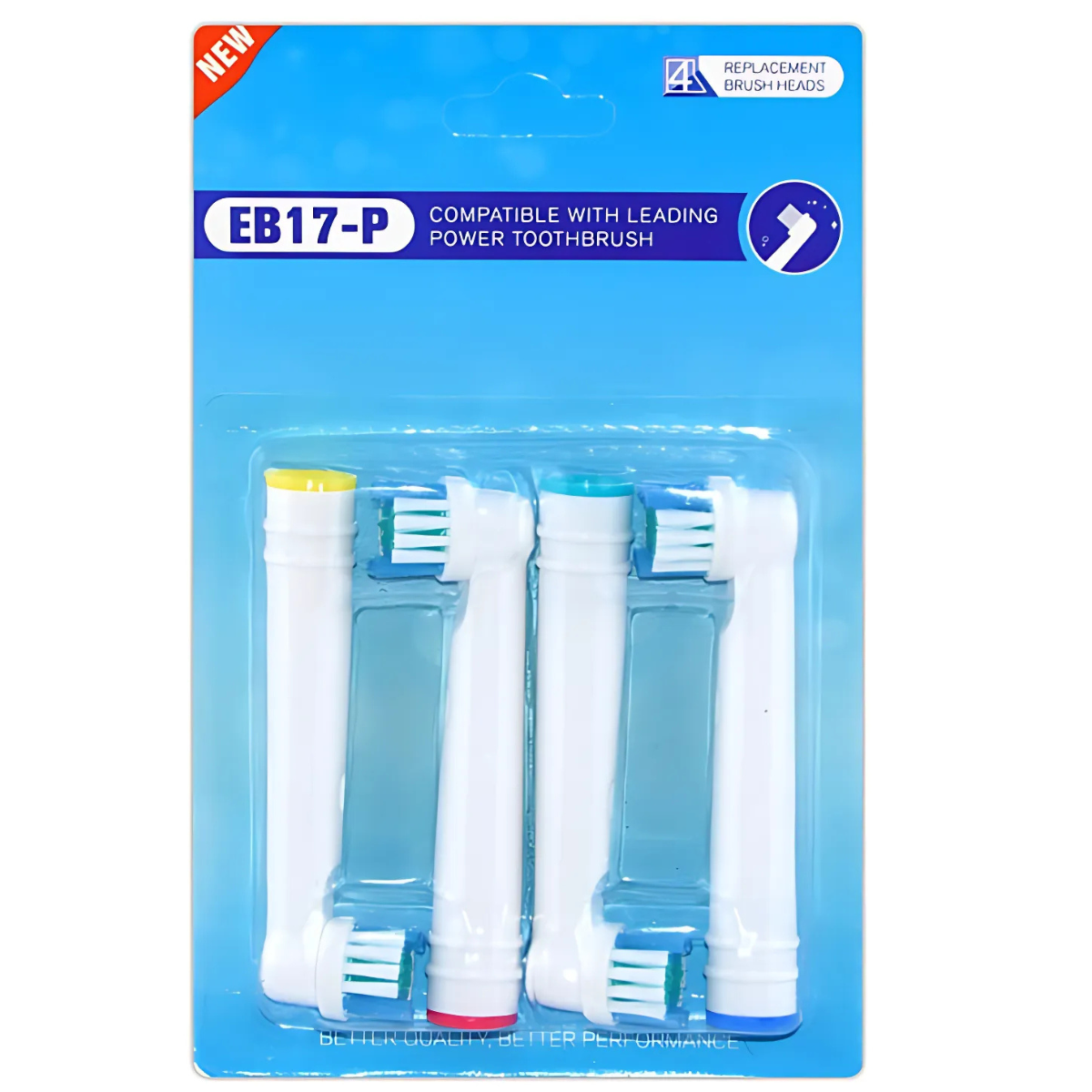 Sada 8 Náhradných Hlavíc Pre Elektrické Kefky Oral-B – EB17-P Biele & Čierne