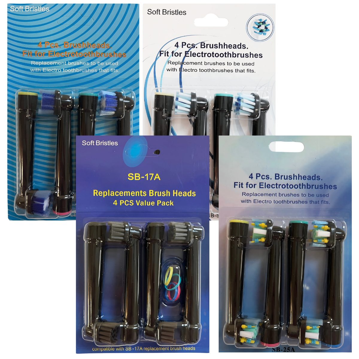 Sada 16 Náhradných Hlavíc Pre Elektrické Kefky Oral-B – SB-17A/SB-20A/SB-25A/SB-50A